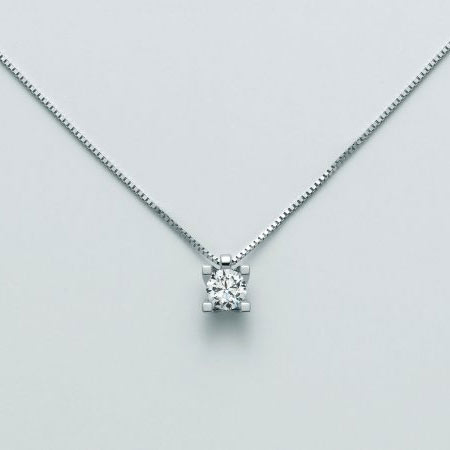 Collier punto luce con diamante Miluna