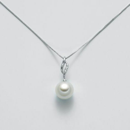 Collier oro bianco con perla coltivata Miluna