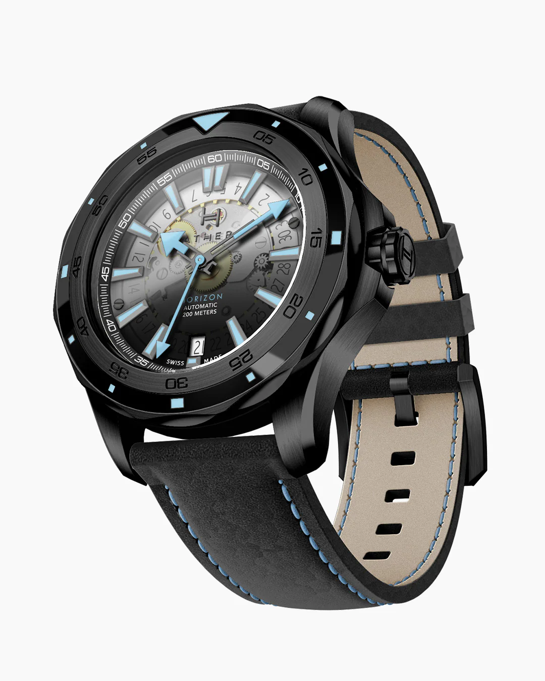 Fathers Evolution Black Hole - Orologio Diver Automatico Swiss Made - Nero 40 mm