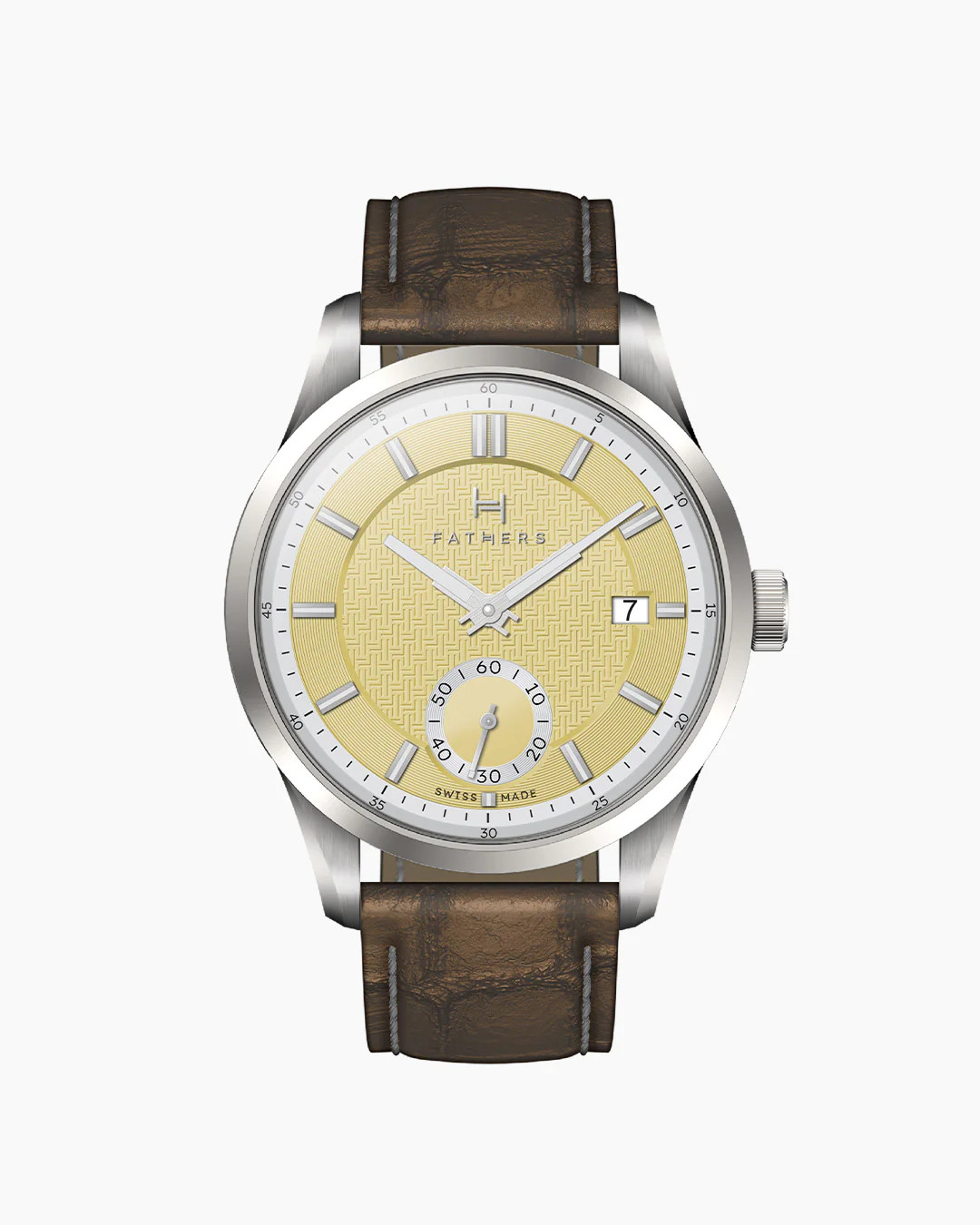 Fathers Meridies - Orologio Small Seconds Automatico Swiss Made - Giallo 38mm