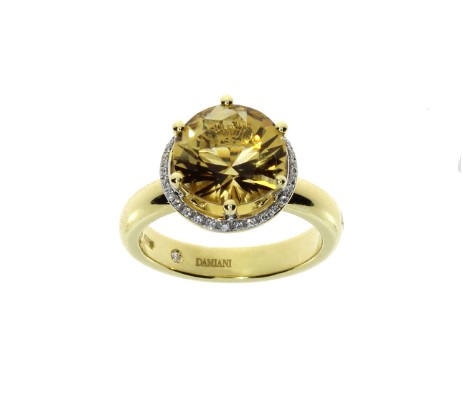 Gioielli Black Friday DAMIANI Anello brill. e quarzo citrino mis.13 (Caratura: 0.08 -  GH)