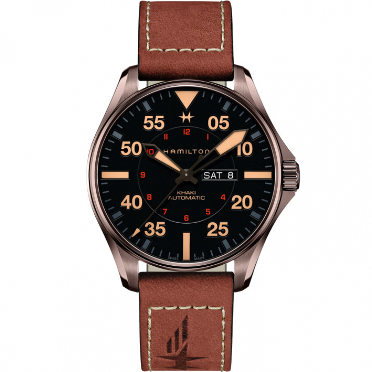 KHAKI AVIATION KHAKI PILOT DAY DATE AUTO 46mm