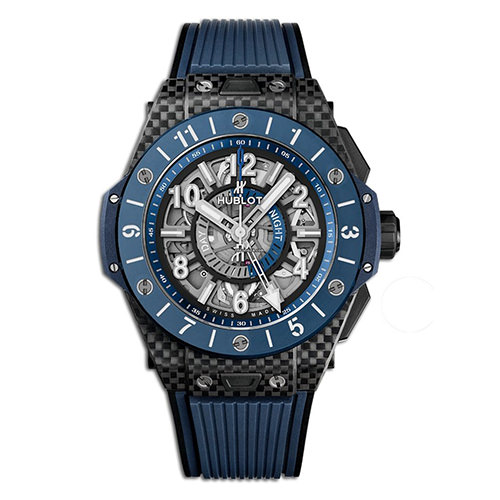 BIG BANG UNICO GMT CARBON BLUE CERAMIC 45 mm