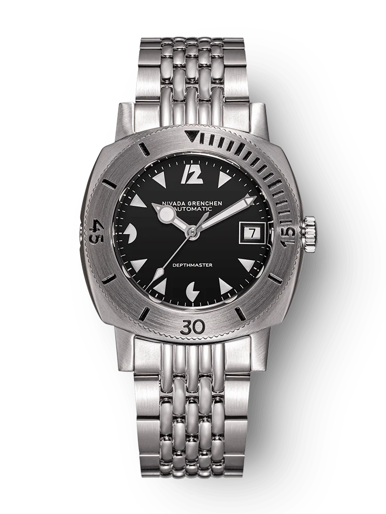 WHITE PACMAN DATE - DEPTHMASTER 39mm