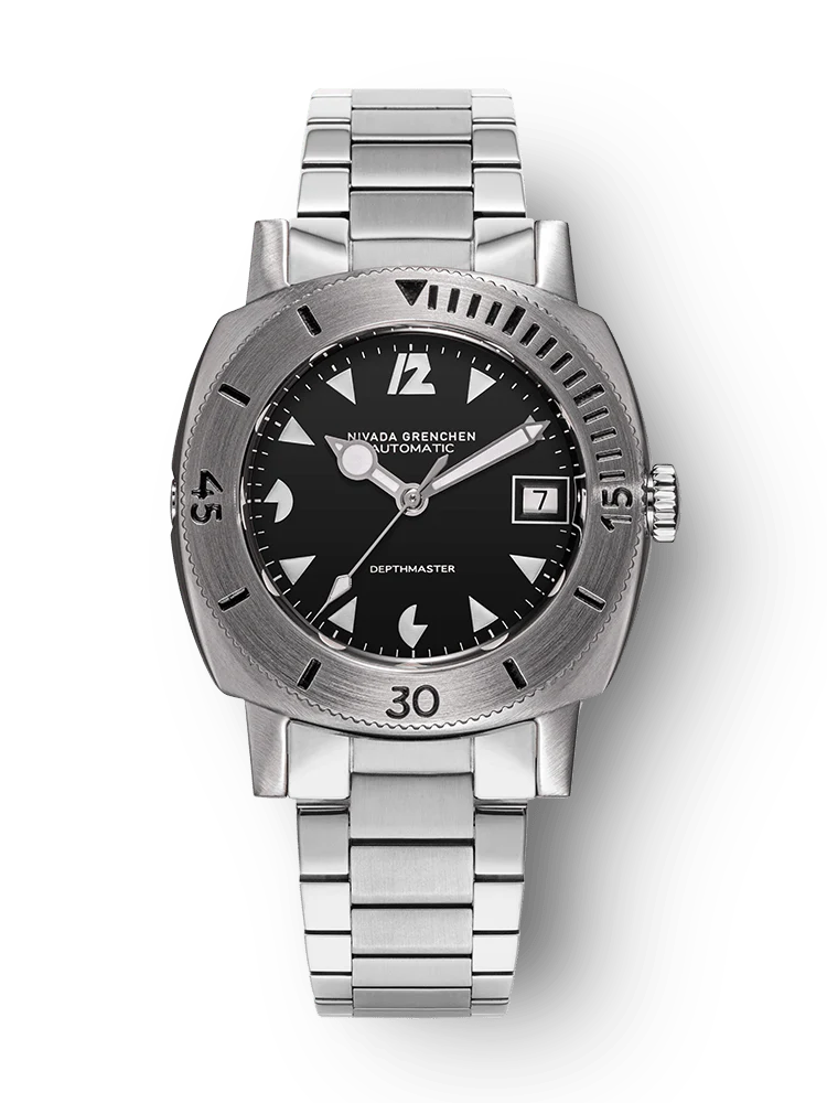 WHITE PACMAN DATE - DEPTHMASTER 39mm