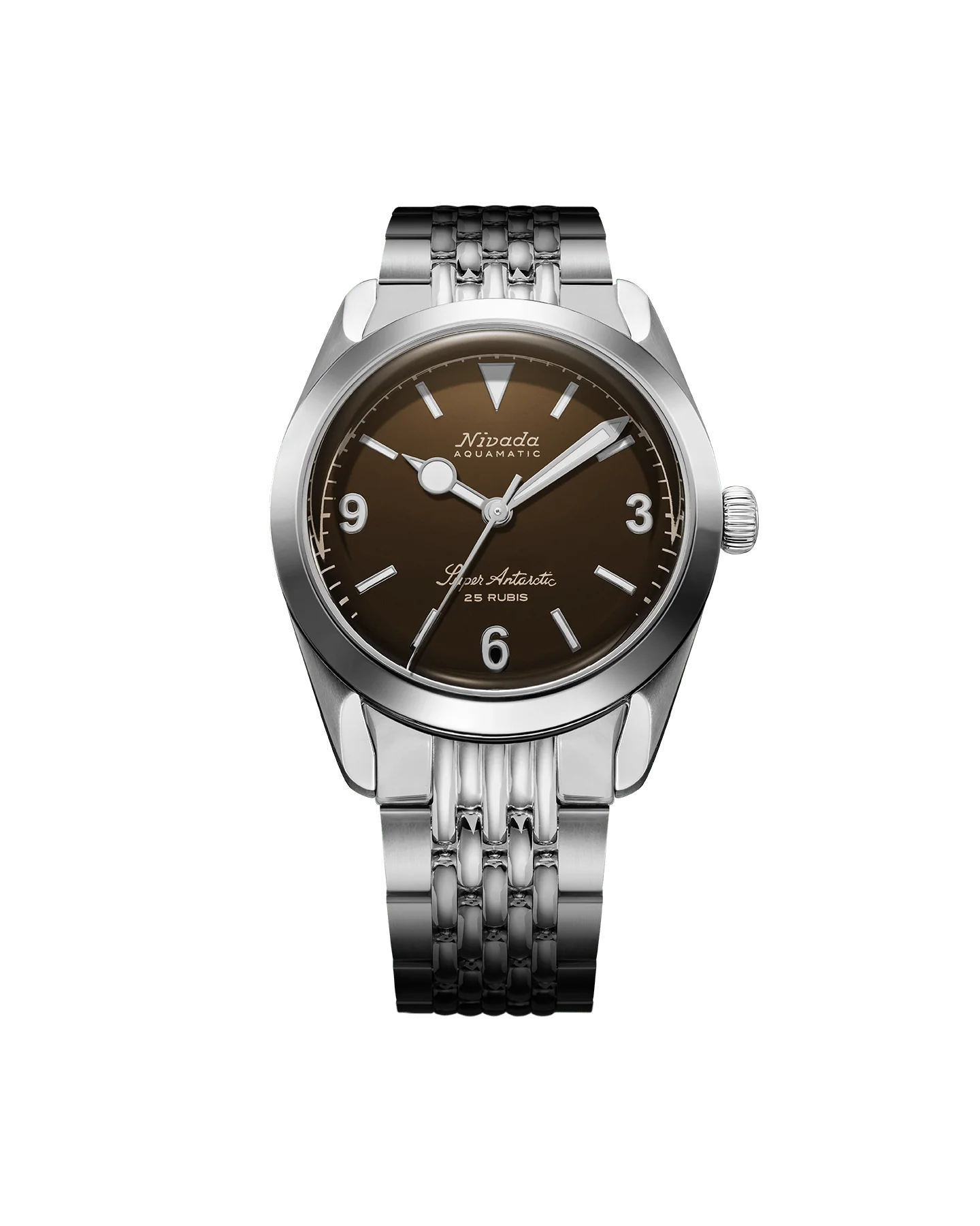 SUPER ANTARCTIC 3.6.9 BROWN NO VINTAGE EFFECT - WHITE LUMINOUS 38MM