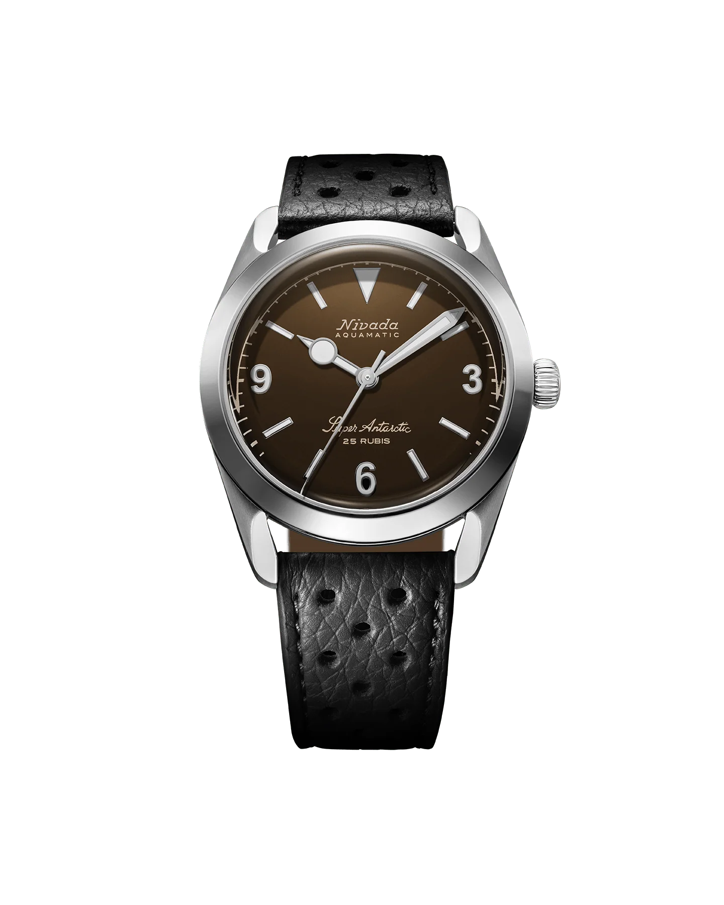 SUPER ANTARCTIC 3.6.9 BROWN NO VINTAGE EFFECT - WHITE LUMINOUS 38MM