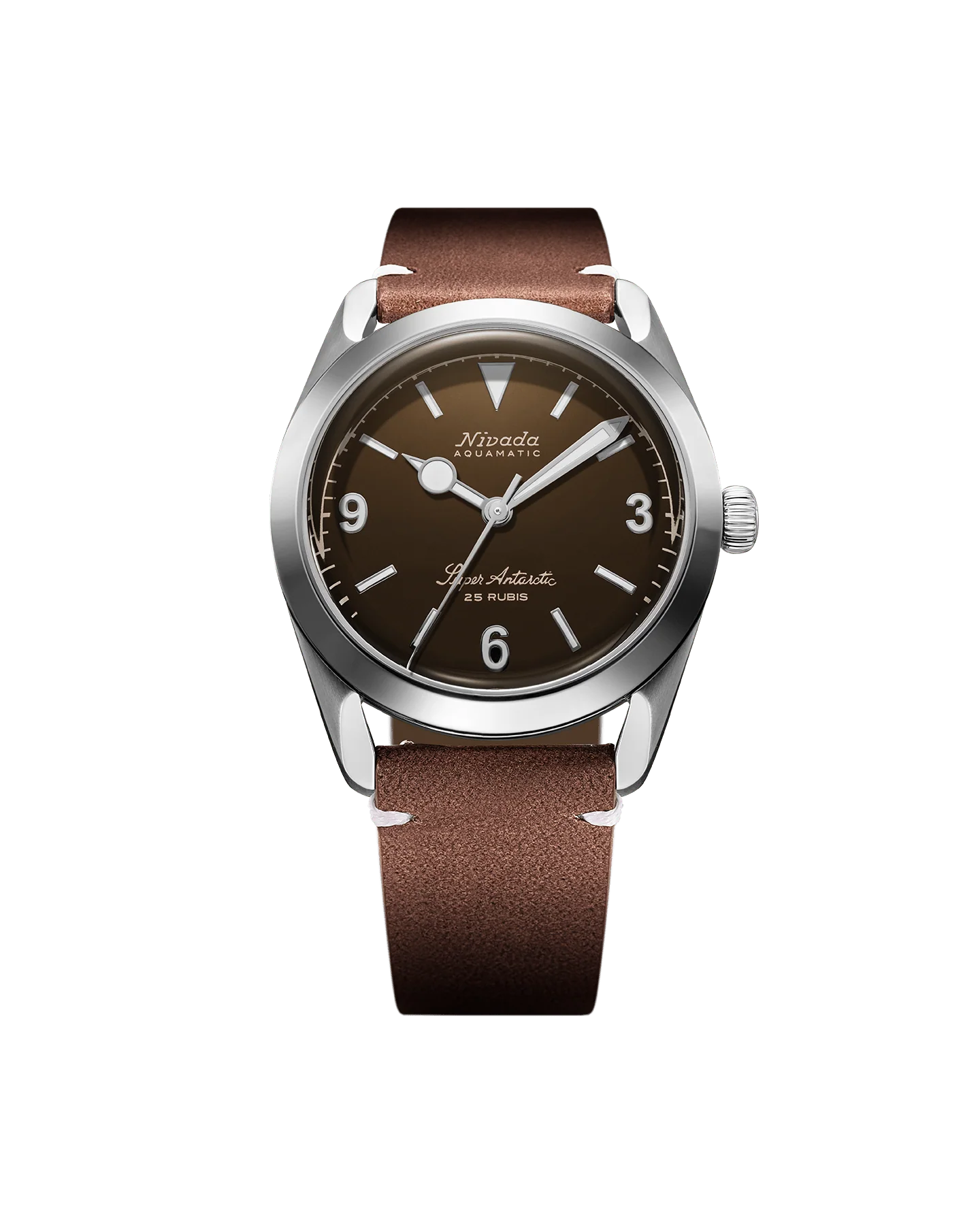 SUPER ANTARCTIC 3.6.9 BROWN NO VINTAGE EFFECT - WHITE LUMINOUS 38MM