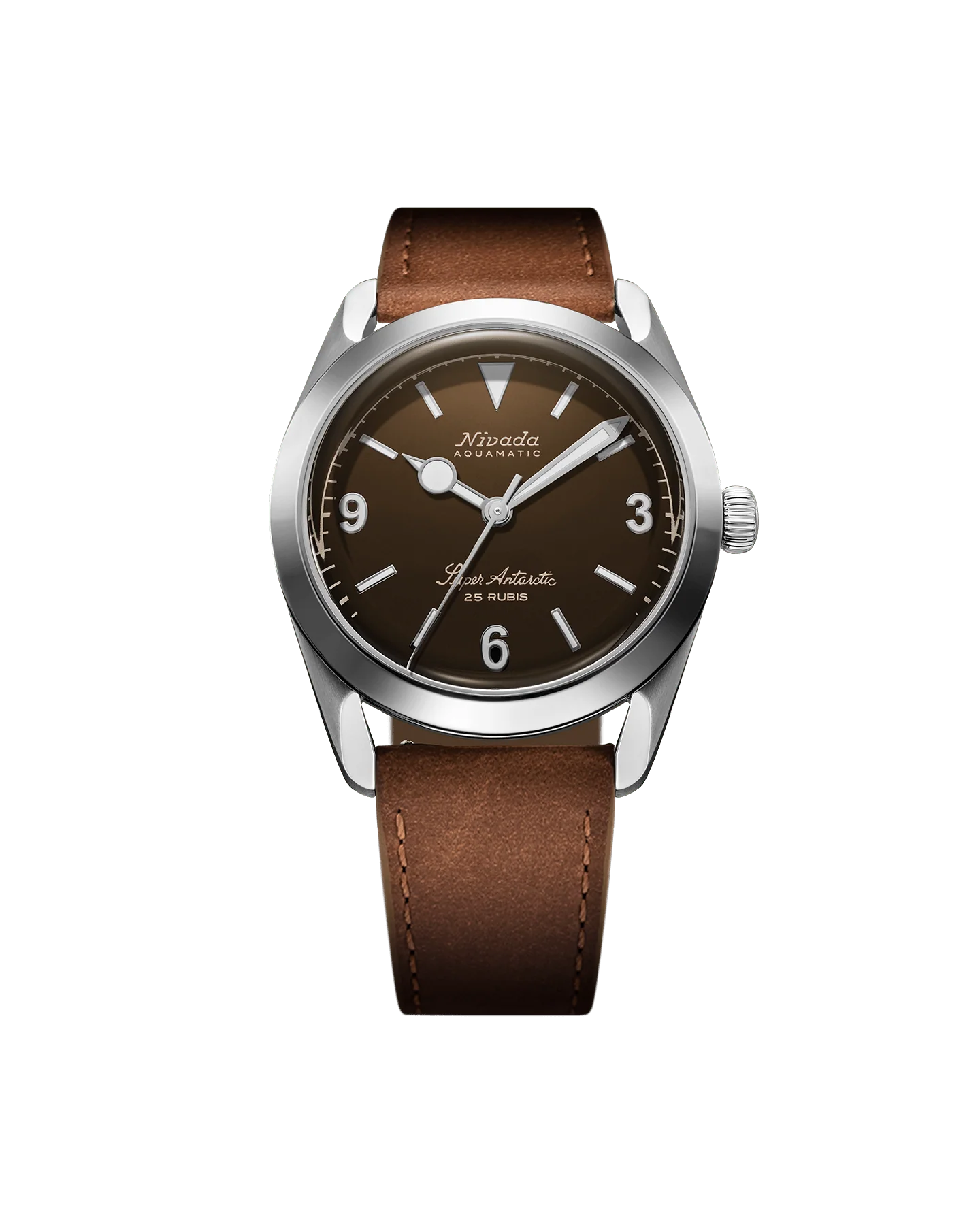 SUPER ANTARCTIC 3.6.9 BROWN NO VINTAGE EFFECT - WHITE LUMINOUS 38MM