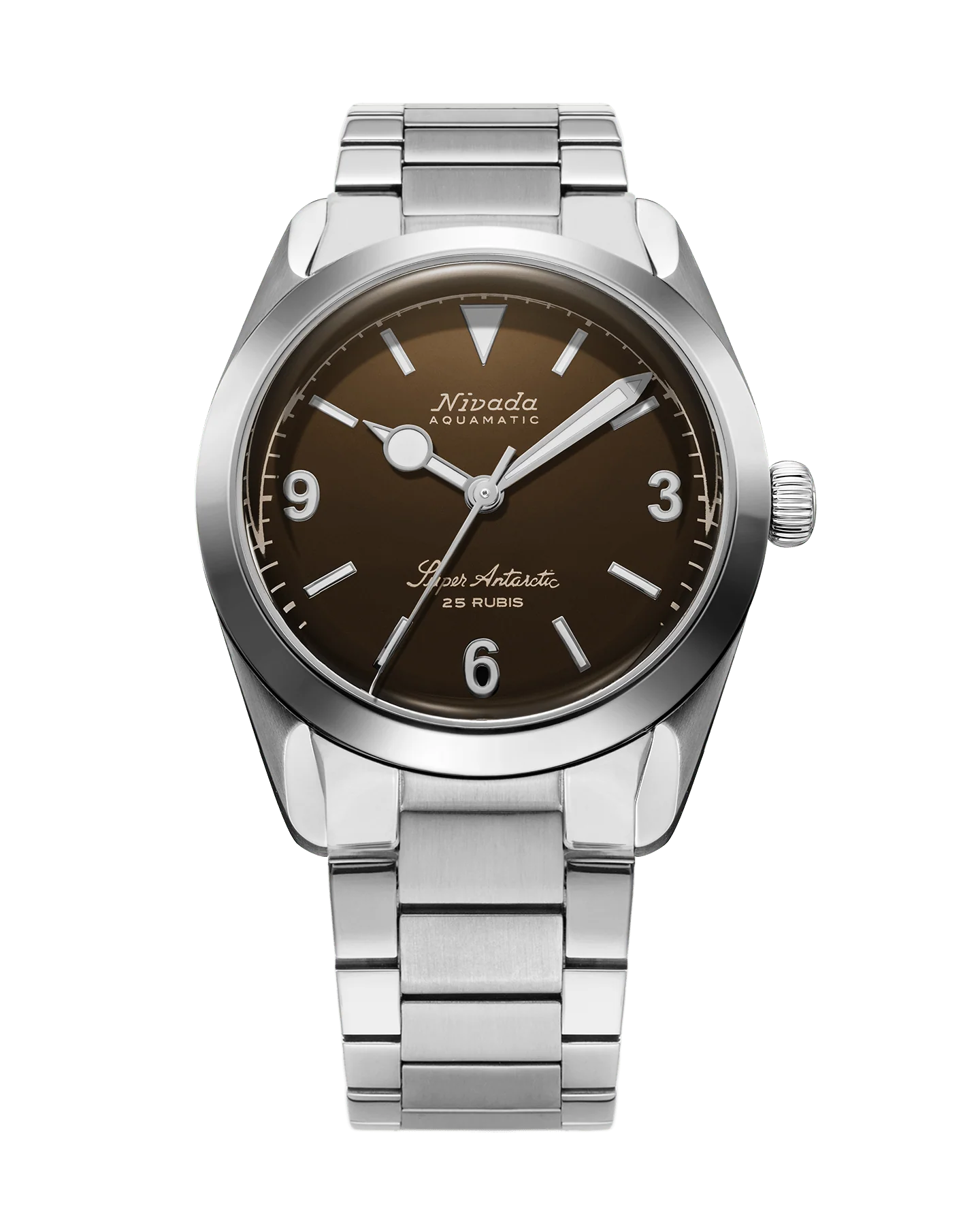SUPER ANTARCTIC 3.6.9 BROWN NO VINTAGE EFFECT - WHITE LUMINOUS 38MM