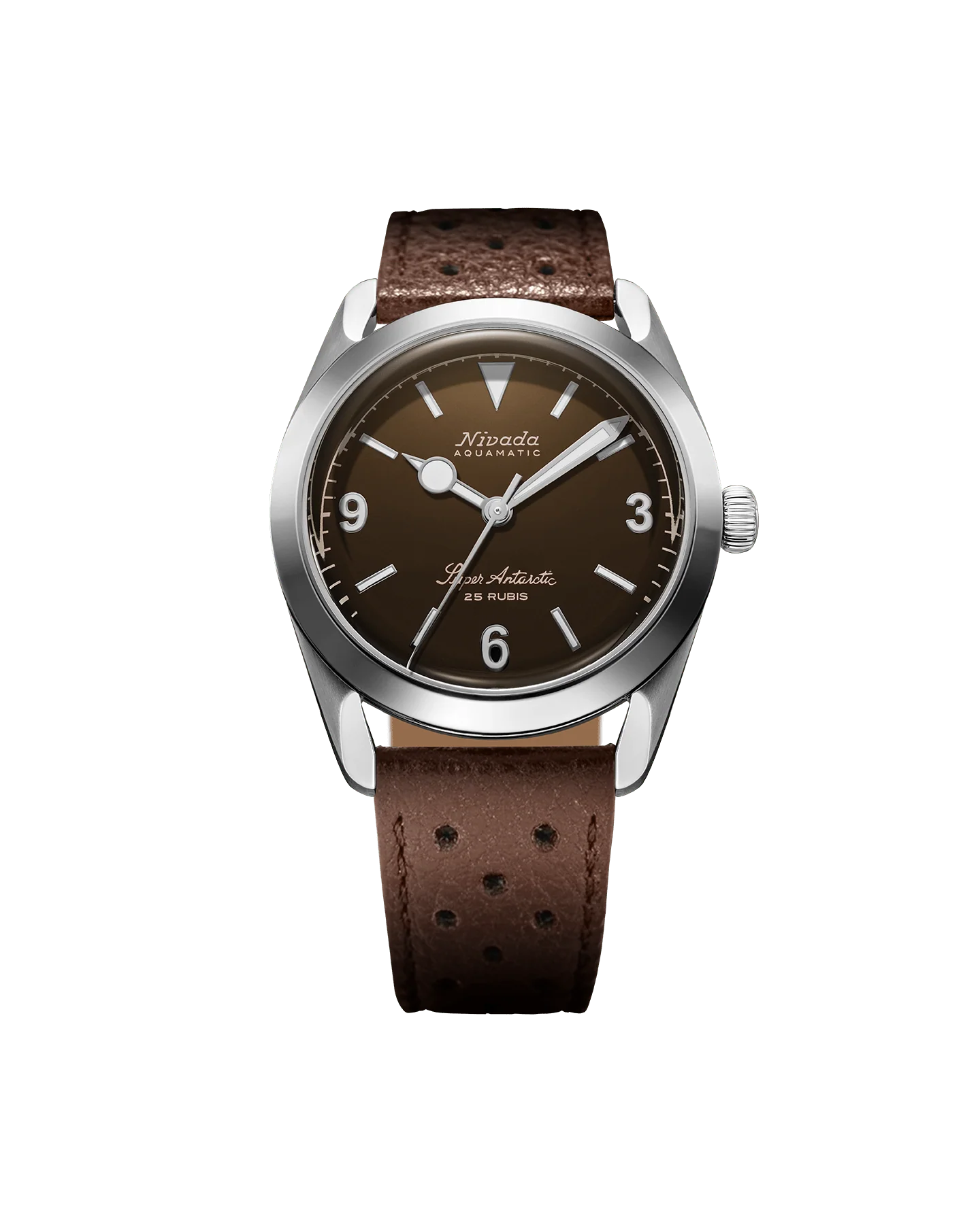 SUPER ANTARCTIC 3.6.9 BROWN NO VINTAGE EFFECT - WHITE LUMINOUS 38MM