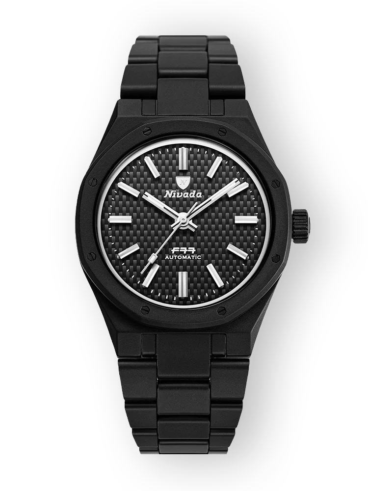 F77 BLACK CERAMIC BRAIDED DIAL 