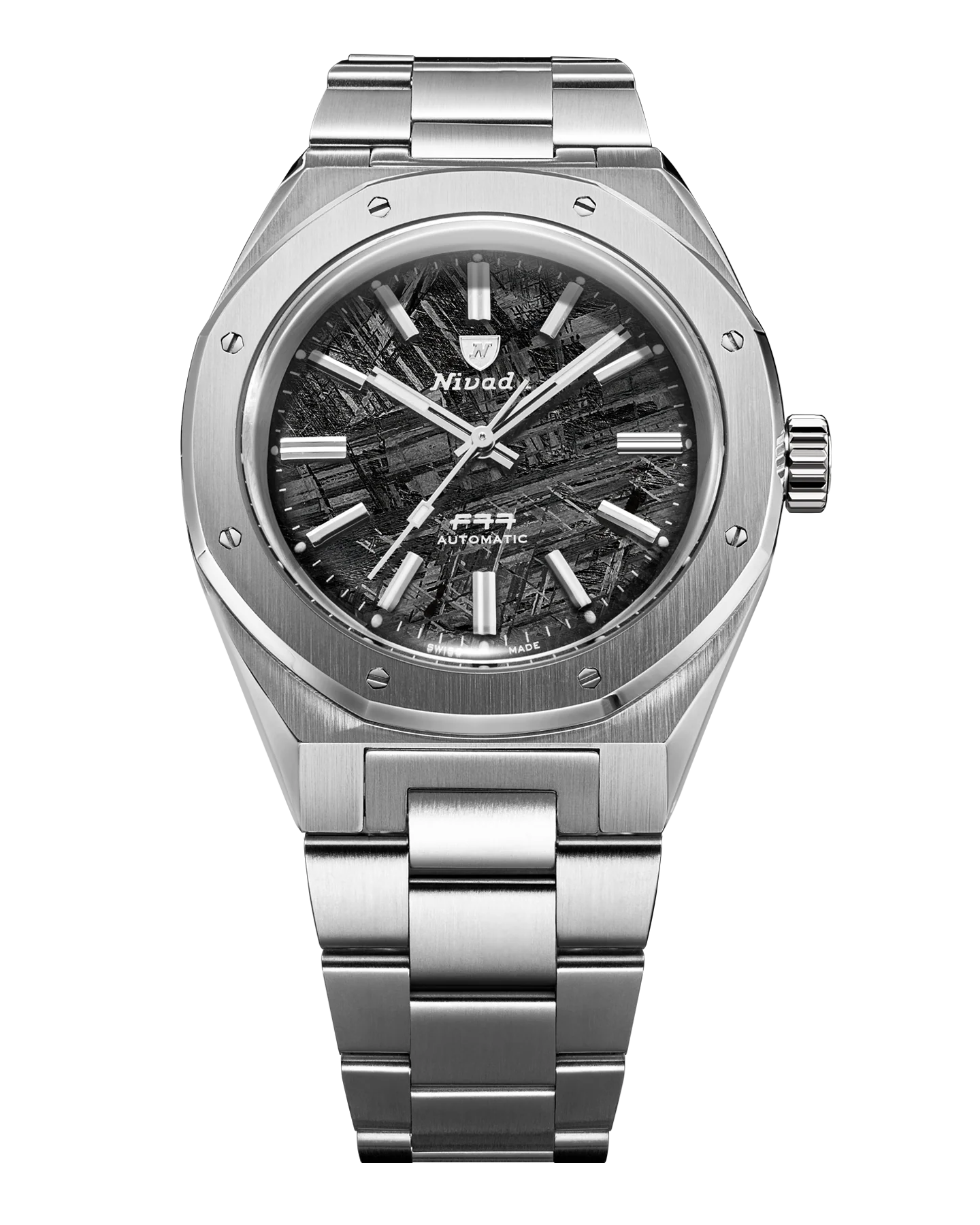 F77 STAINLESS STEEL METEORITE 41mm