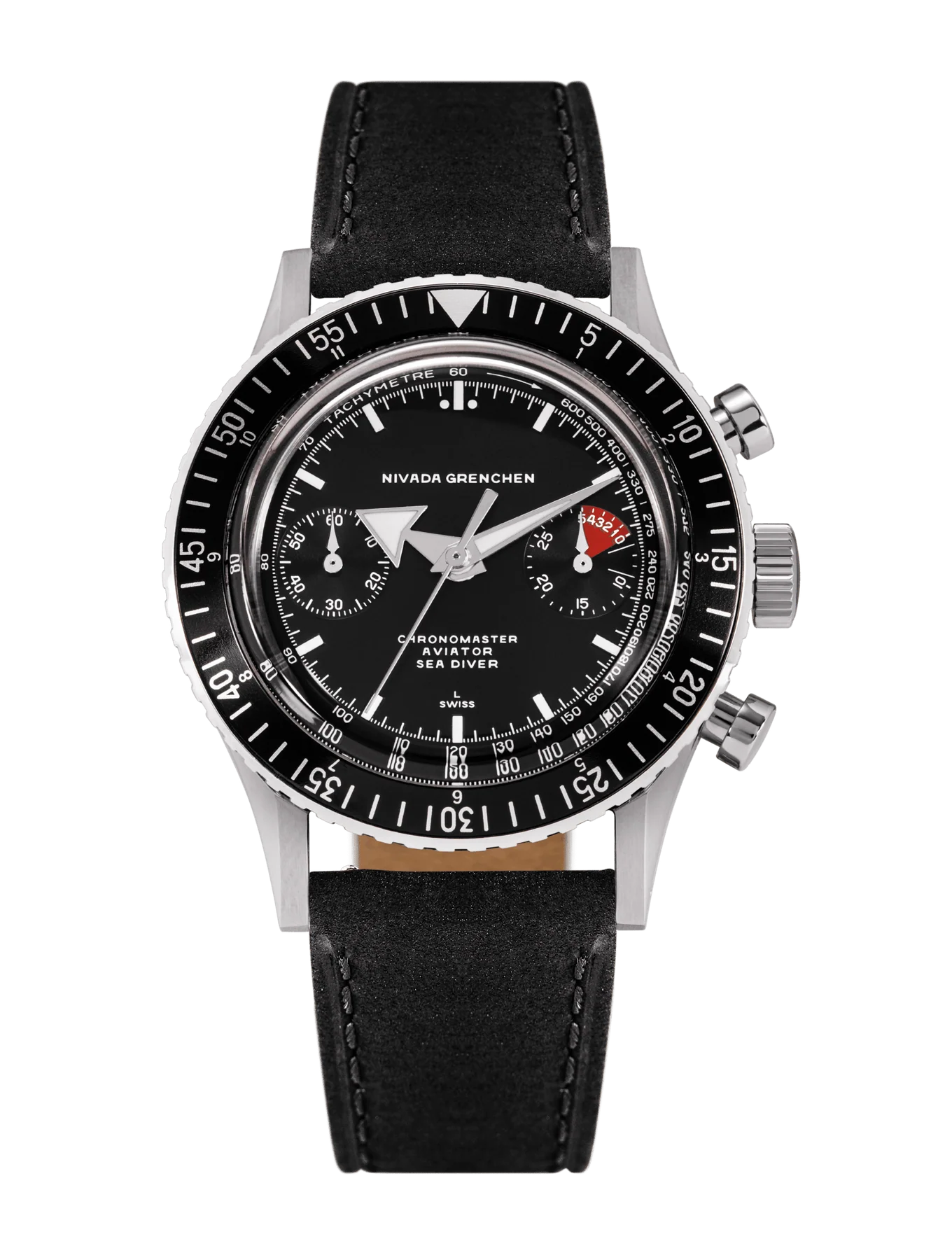 WHITE BROAD ARROW INTER.BEZEL - MANUAL  38MM