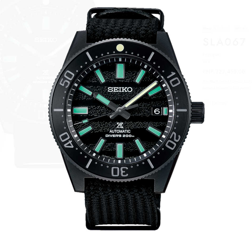 Prospex Sea - The Black Series Limited Edition 1965 - 41.3 x 47.6mm