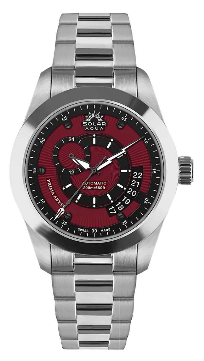 Prima Abyss Steel Italian Burgundy 42mm