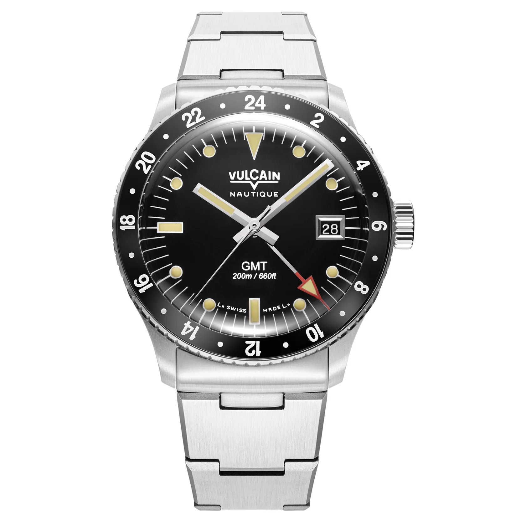 Skindiver GMT - Black Luminova Beige - 38.3mm