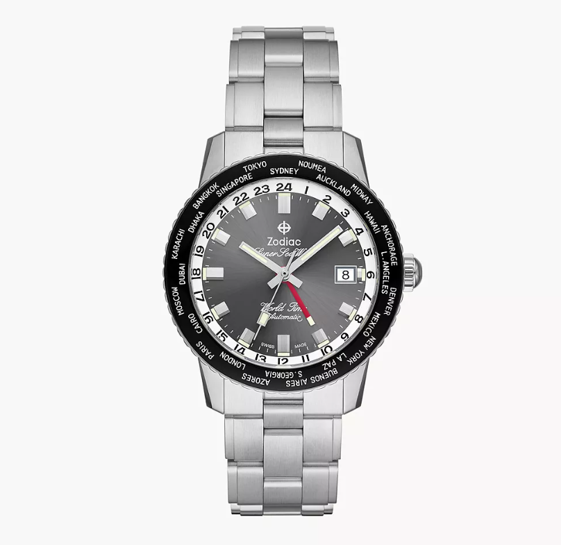 Super Sea Wolf GMT World Time Automatic Stainless Steel Watch - 40MM